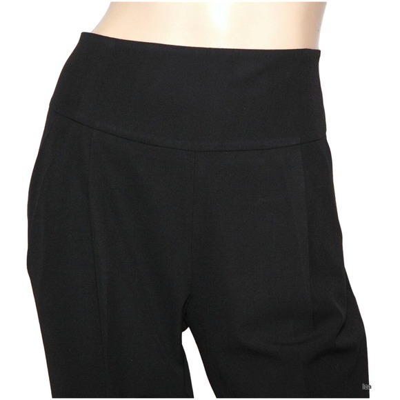 Michael Kors Stretch Poly Blend Cropped Dress Pants Trousers Black 10 Nwt $79 - Picture 2 of 6